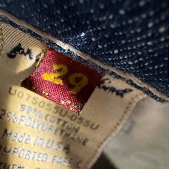 7 For All Mankind Faded Blue Boot Cut Jeans - Picture 4 of 4